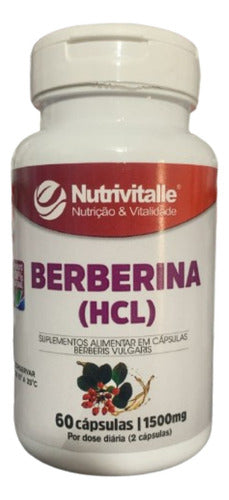 Berberina Hcl 1.500mg 60 Capulas - Nutrivitalle