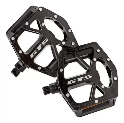 Pedal Gts Plataforma Aluminio Rosca Grossa Esferas Bike