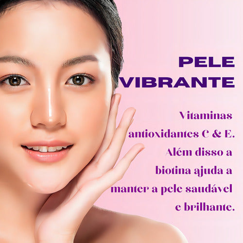 Hair Skins & Nails Advanced 2x Mais Biotina 6000mcg 80 Gomas Nature's Bounty