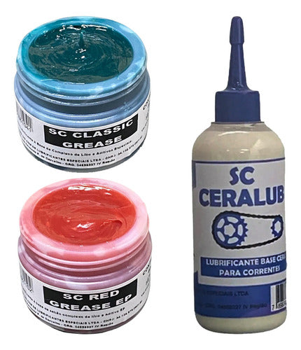Kit Graxas Cubo De Roda Rolamento E Caixa De Direção De Bicicleta E Lubrificante Cera Para Corrente Bike Silicamp