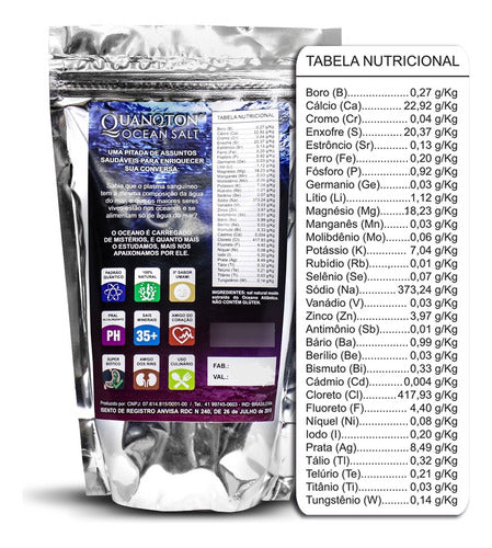 Sal Marinho Integral Moído Natural 2kg Quanqton Ocen Salt