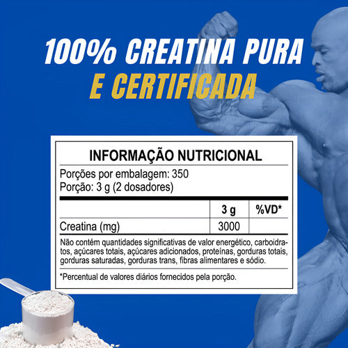 Creatina 1050g - Pura - 100% Pura Ronnie Coleman  - Sache