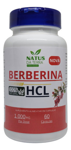 Suplemento Em Cápsula Berberina Hcl Berberis Vulgaris  Berberina Sabor  Without Flavor Em Pote De 30g 60 Un