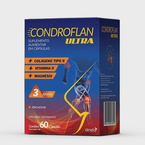 Condroflan Ultra 60 Caps - Colágeno Ii + Vit D + Magnésio Sabor Sem sabor