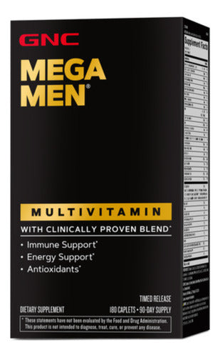 Suplemento Multivitamínico Mega Men GNC Pote com 180 Cápsulas