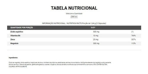 ZMA Testo Booster 60 Cápsulas Integralmédica