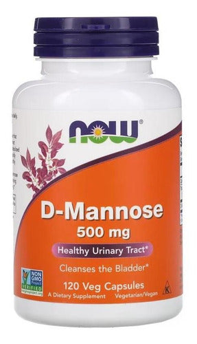 D-mannose 500mg 120 Caps Vegan Now Foods Sabor Neutro