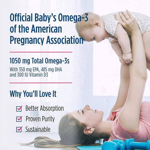 Nordic Naturals Baby's DHA, sem sabor - 1050 mg Ômega-3 + 300 UI de vitamina D3 - apoia o desenvolvimento do cérebro, da visão e do sistema nervoso em bebês