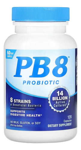 Suplemento Pb8 - 14 Bilhões Mistura Probiótica 120 Cápsulas