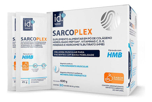 Sarcoplex Colágeno Hidrolisado Vitaminas C,d,e Hmb Sabor Tangerina
