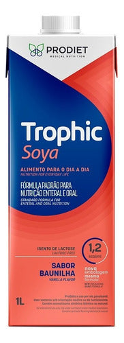 Caixa Com 6 Unidades Trophic Soya 1L Prodiet Sabor Baunilha