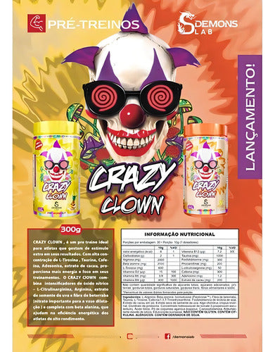 Suplemento em Pó Crazy Clown Yellow Blood 300g Demons Lab