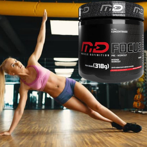 Pre Treino Focus C/beta Alanina, Arginina, Taurina - 318g-md Sabor Frutas Vermelhas