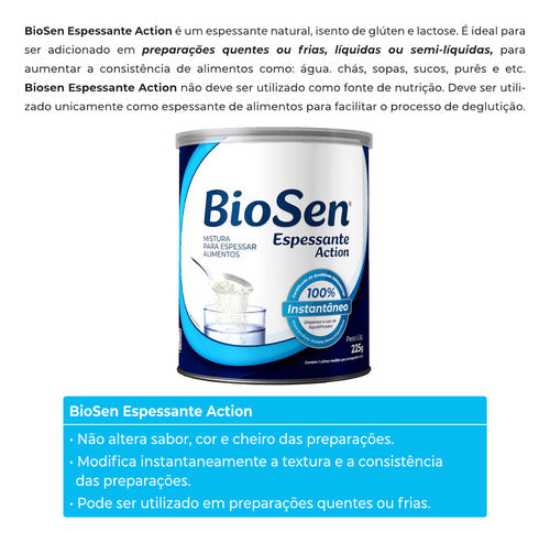 Espessante Alimentar Biosen Action 225gr Sabor Sem sabor