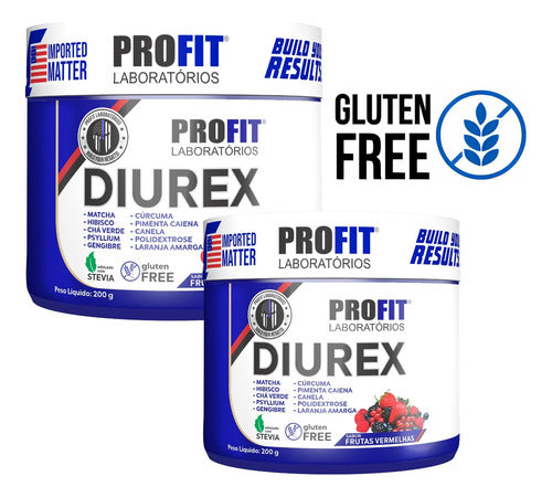 Diurex Chá Diurético Termogênico Detox 200g - Profit Sabor Frutas vermelhas