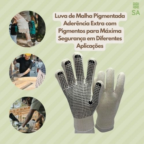 60 Pares Luvas De Pedreiro Pigmentada Tamanho 10g 4 Fio