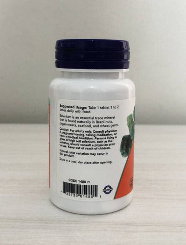 Selenium 100mcg 100 Tabletes Selênio - Now Foods Sabor Sem sabor