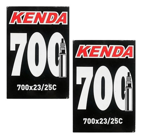 Par Câmara Ar Speed Kenda 700x23/25 Valvula Presta 48mm