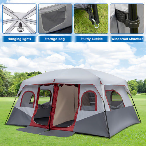 Joyfox Family Luxe 8-12 Barraca Familiar Grande Camping Acampamento 12 Pessoa