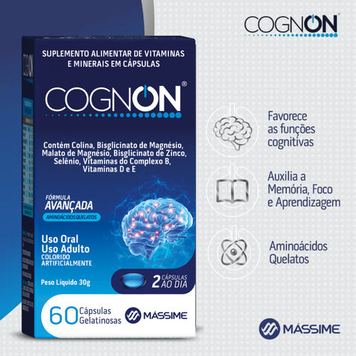 Cognon 60 Capsulas Vitaminas E Minerais = Cogmax Sabor Sem sabor