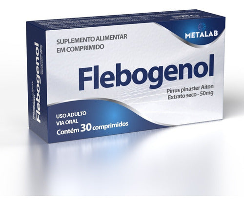 Flebogenol Suplemento Alimentar Pinus Pinaster Metalab 50mg 30cpr