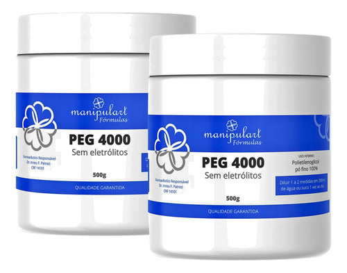 Peg 4000 Polietilenoglicol Puro 500g 2 Potes = 1kg