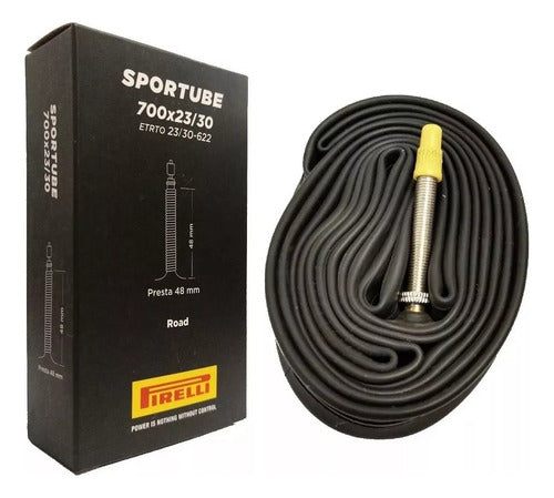 Câmara De Ar Pirelli Sportube 700x23/30 Presta 48mm