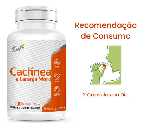 Morosil Laranja Moro + Cactinea 500mg 100 Cáps Cada Denature Sabor Natural