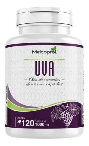 Óleo De Sementes De Uva 1000mg Melcoprol - 120 Cápsulas