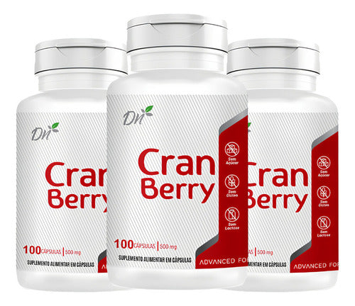 Suplemento Cran Berry 500mg 100 Cápsulas Denature Vitaminas Naturais Sabor Natural Em Pote De 100ml Un