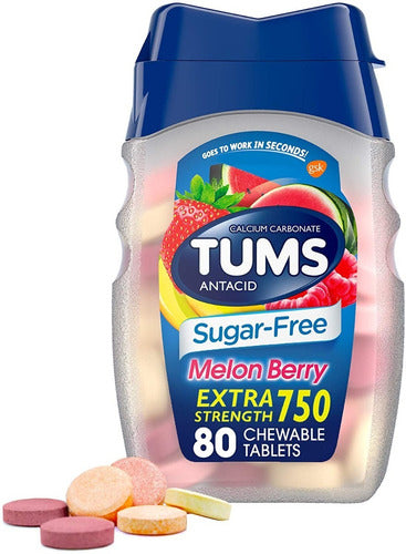 Tums Antiacid Ultra Sem Açúcar 80 Comprimidos Mastigáveis