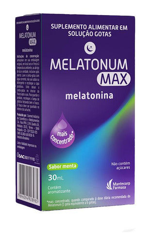 Melatonum Max Melatonina Sabor Menta 30ml Mantecorp