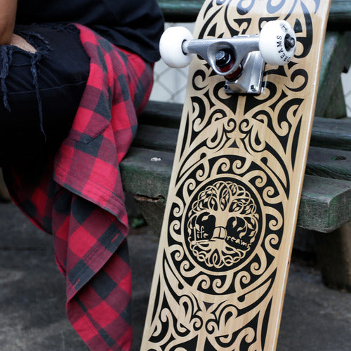 Skate Street Completo Montado Profissional PRO-II Maple Maori Wood 120KG Life Dreams