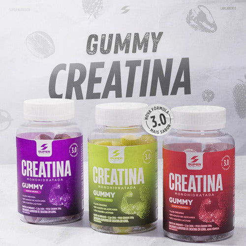 Super Gummy Creatina Super Nutrition Sabor Amora (60 Gomas)