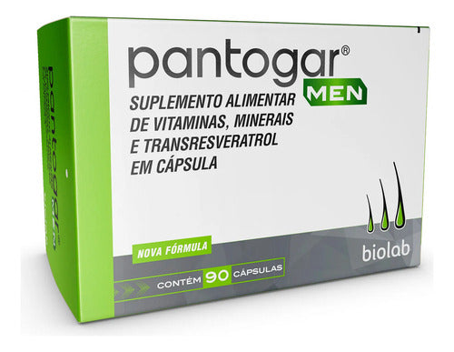 Pantogar Men Suplemento Alimentar Com 90 Cápsulas Sabor Sem Sabor