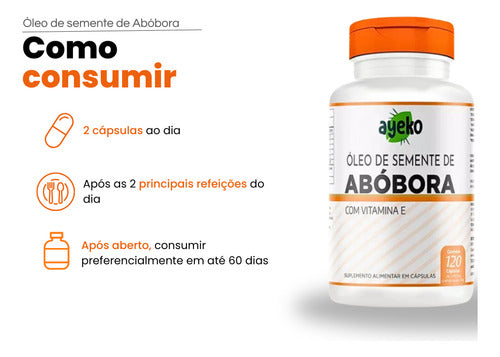 Óleo De Semente De Abóbora + Vitamina E 120caps