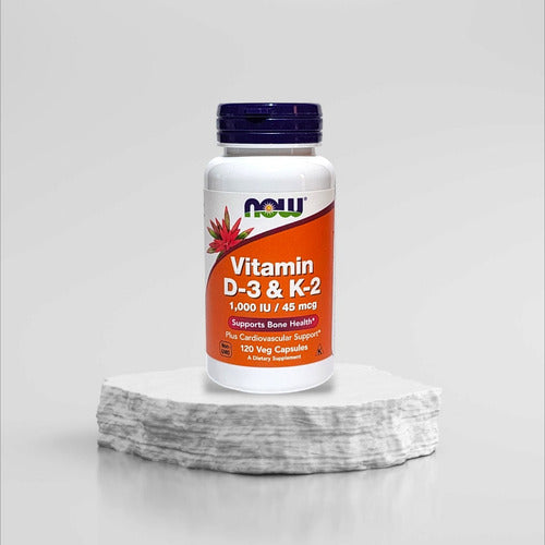 Vitamina D3 K2 Now Foods Concentrado 1000 Ui 120 C Sabor Natural
