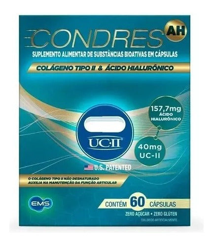 Condres Ah 60 Cápsulas Colágeno Tipo || + Ácido Hialurônico
