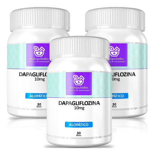 Kit 3 Dapagliflozina 10mg 30 Cápsulas Suplemento Nutricional