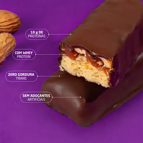 Barra Protein Display 12 Un De 45g - Nutrata - Dark Caramel