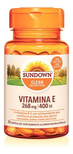 Vitamina E 400ui Sundown Naturals 30 Cápsulas e400 268mg Suplemento Alimentar