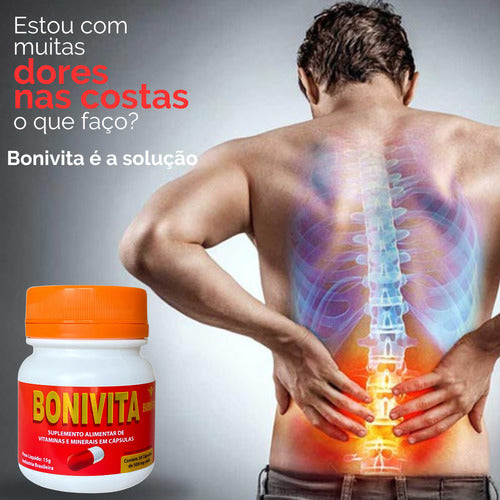 Kit 3 Potes Bonivita Suplemento Alimenticio Natural com 30 Cápsulas Cada
