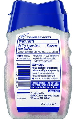 Tums Antiacid Ultra Sem Açúcar 80 Comprimidos Mastigáveis