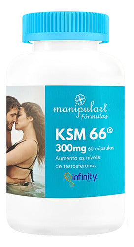 Ksm66® 300mg Infinity Pharma Selo Autêntico 60 Cápsulas Sabor Sem Sabor