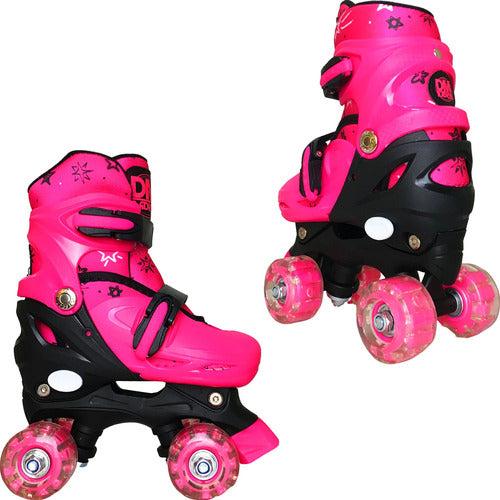 Patins Roller Ajustavel Com Kit De Proteção