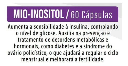 Mio Inositol 60 Cápsulas - Flora Nativa Sabor Sem sabor