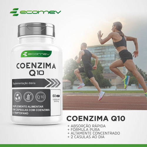 Kit Suplemento Em Cápsulas de Treonato + Coenzima Q10 500mg Premium 120caps Sabor Sem Sabor