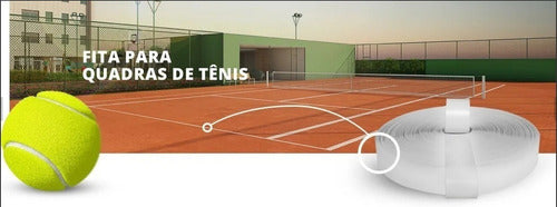 Fita Linha Marcação Quadra De Tênis Saibro 50m Frete Grátis