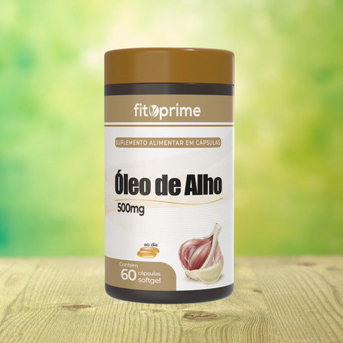 Óleo De Alho 500mg Com 60 Cápsulas Fitoprime Sabor Natural Sabor Sem sabor