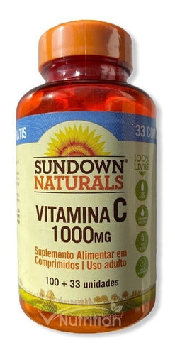 Vitamina C 1000mg 133 Comprimidos Sundown Naturals Ácido Asc Sabor Without flavor